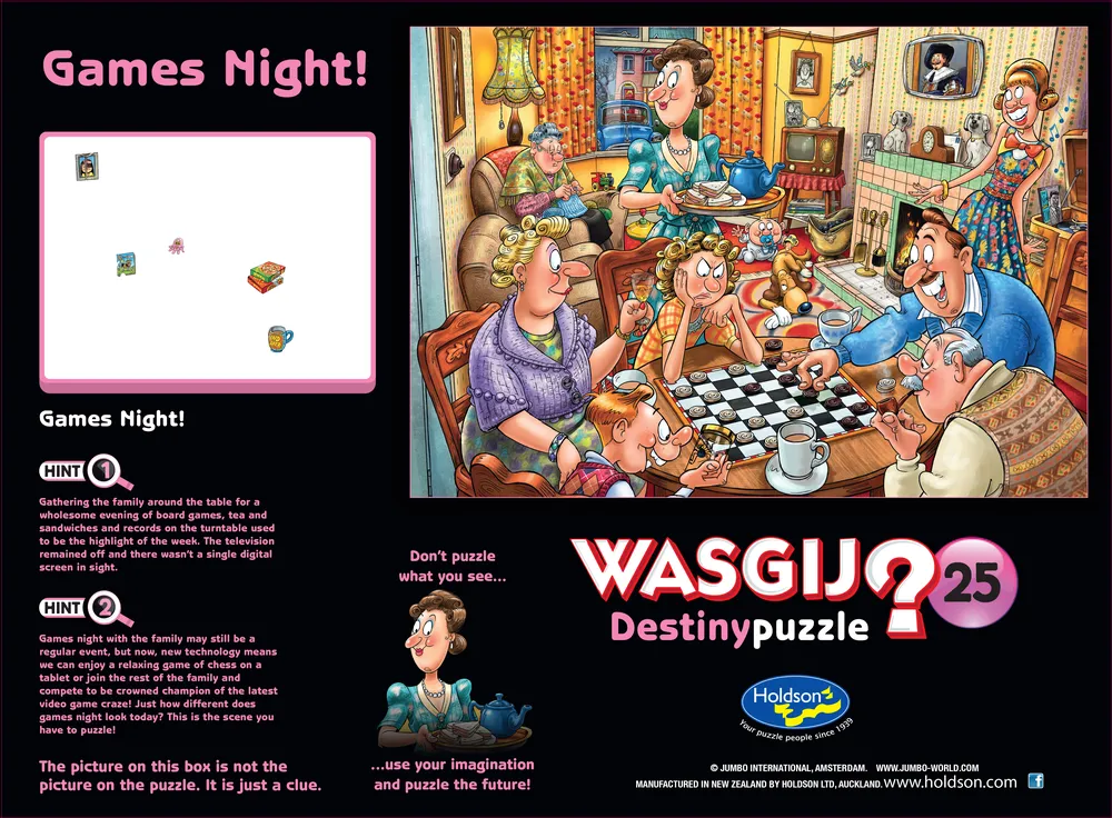 Wasgij Destiny #25 Games Night 1000 Piece Puzzle