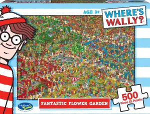 WHERE'S WALLY 500 PIECE XL PUZZLE FANTASTIC FLOWER GARDEN
