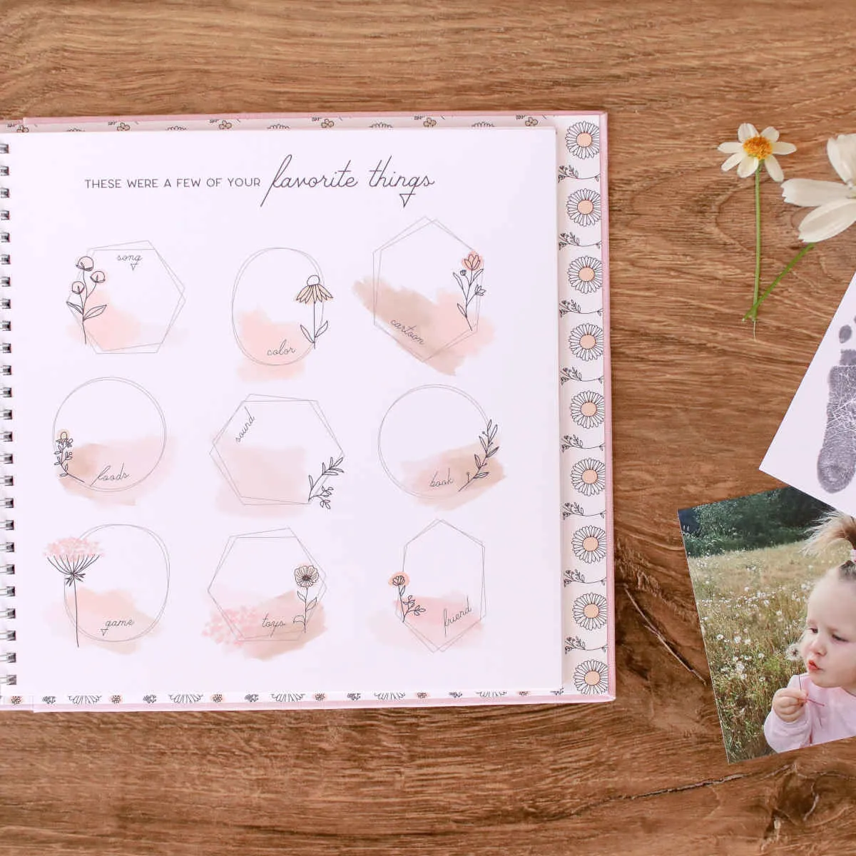 Wildflower Meadow Luxe Baby Keepsake Book