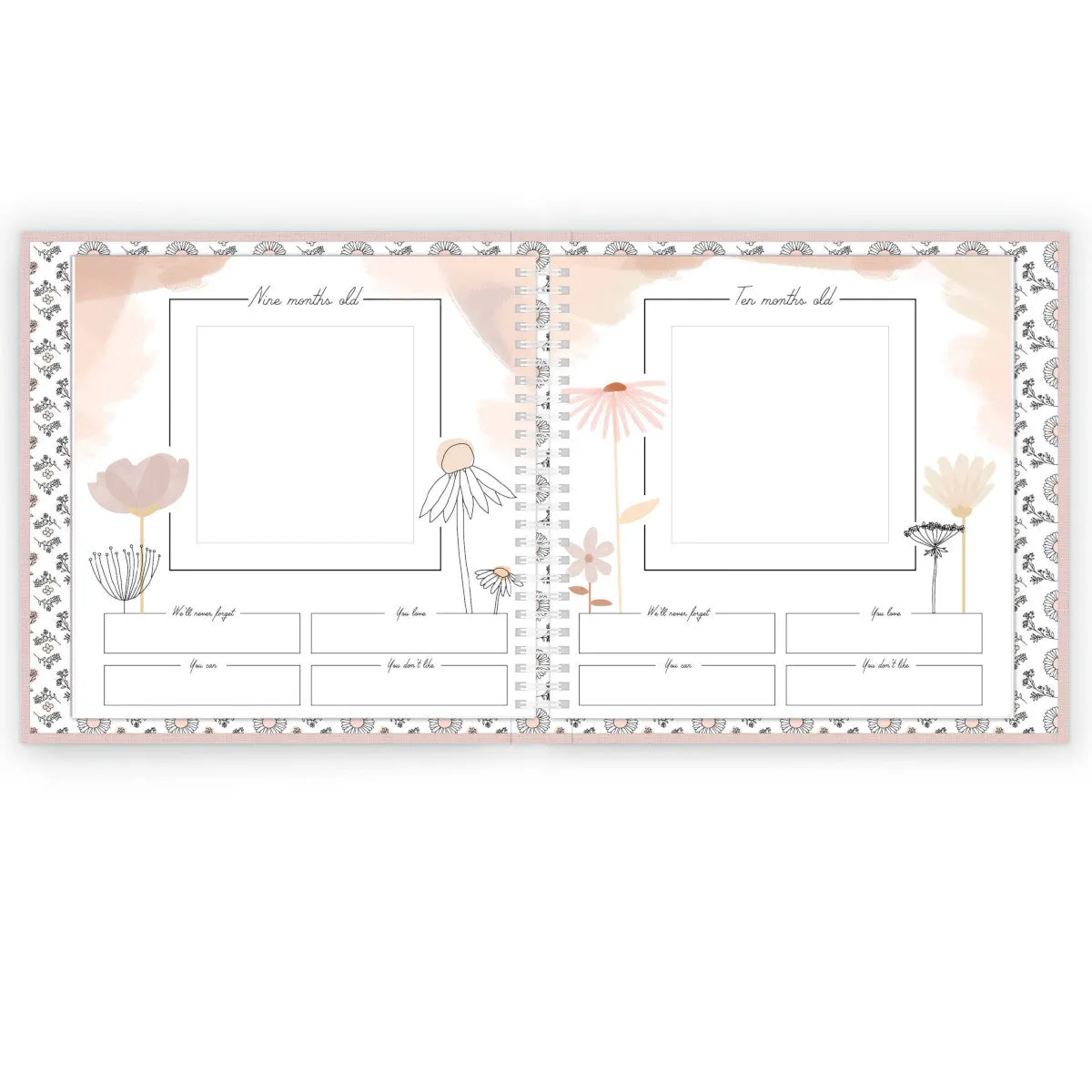 Wildflower Meadow Luxe Baby Keepsake Book